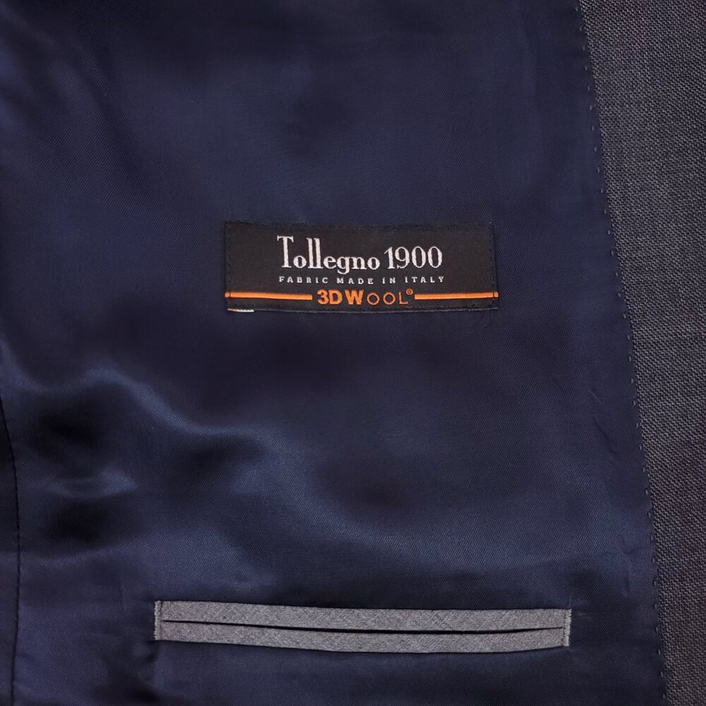 J Crew Ludlow Slim fit Suit Jacket 42L Tollegno 1900 Italian 3D Wool Charcoal - Picture 9 of 16